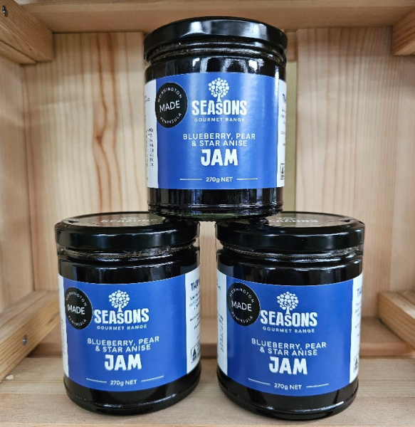 Blueberry Pear and Star Anise Jam 270ml Jar