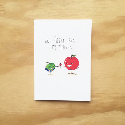 An Apple For My Teacher Card