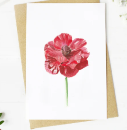 Anemone Flower Card