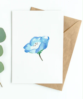 Blue Flower Card